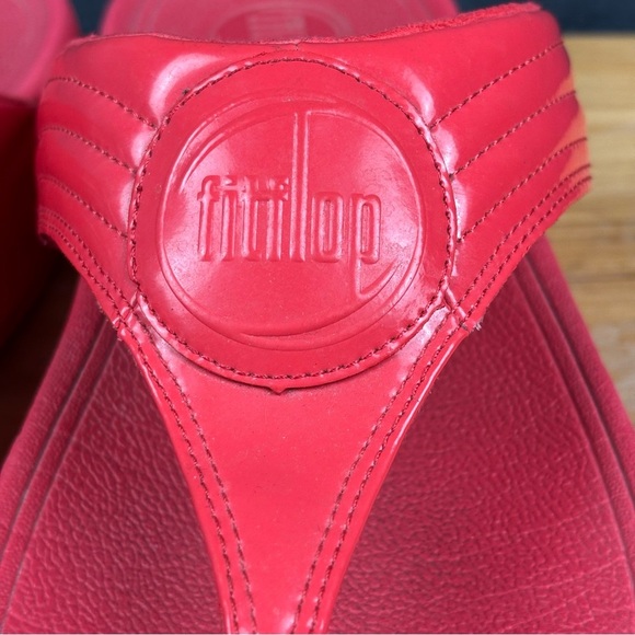 FitFlop Women's Walkstar toe-post Bright Red Sandals Sz 11 - Picture 8 of 8